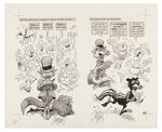 JACK DAVIS "THE MAD JOCK BOOK - THE HARE & THE TORTOISE: A SPORTS FABLE FOR OUR TIME" ORIGINAL ART.