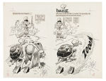 JACK DAVIS "THE MAD JOCK BOOK - THE HARE & THE TORTOISE: A SPORTS FABLE FOR OUR TIME" ORIGINAL ART.