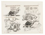 JACK DAVIS "THE MAD JOCK BOOK - THE HARE & THE TORTOISE: A SPORTS FABLE FOR OUR TIME" ORIGINAL ART.