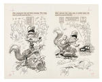 JACK DAVIS "THE MAD JOCK BOOK - THE HARE & THE TORTOISE: A SPORTS FABLE FOR OUR TIME" ORIGINAL ART.