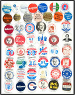 GEORGE MCGOVERN EXTENSIVE COLLECTION OF 113 BUTTONS.