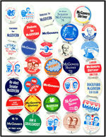 GEORGE MCGOVERN EXTENSIVE COLLECTION OF 113 BUTTONS.