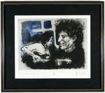 THE ROLLING STONES RONNIE WOOD SIGNED "KEITH IN VOODOO LOUNGE" LITHOGRAPH.