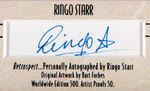 RINGO STARR SIGNED "RETROSPECT" FRAMED DISPLAY.