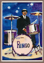 RINGO STARR SIGNED "RETROSPECT" FRAMED DISPLAY.