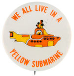 BEATLES YELLOW SUBMARINE PIN SET PLUS BUTTON.