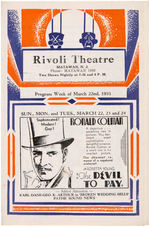 MOVIE THEATER HERALD WITH DRACULA CONTENT.