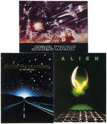 "STAR WARS" LOBBY CARD SET & SCI-FI MOVIE PROGRAM TRIO.