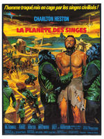 "PLANET OF THE APES" ORIGINAL FRENCH RELEASE MOVIE POSTER.