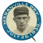 "MARANVILLE DAY JULY, 26. 1930" RARE PORTRAIT BUTTON.