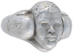 JOE LOUIS PORTRAIT AND BOXING GLOVES WITH FACSIMILE SIGNATURES RARE RING.