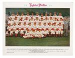 PHILADELPHIA PHILLIES 1950 "INQUIRER FIGHTIN' PHILLIES ALBUM" NEWSPAPER CARD SET & TEAM PHOTO.