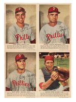 PHILADELPHIA PHILLIES 1950 "INQUIRER FIGHTIN' PHILLIES ALBUM" NEWSPAPER CARD SET & TEAM PHOTO.