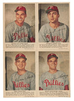 PHILADELPHIA PHILLIES 1950 "INQUIRER FIGHTIN' PHILLIES ALBUM" NEWSPAPER CARD SET & TEAM PHOTO.