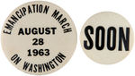 BLACK CIVIL RIGHTS PAIR OF EARLY 1960s BUTTONS.