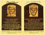 BASEBALL HALL OF FAME SIGNED POSTCARD LOT.