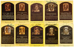 BASEBALL HALL OF FAME SIGNED POSTCARD LOT.