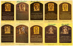 MLB PITCHERS SIGNED BASEBALL HALL OF FAME POSTCARD LOT.