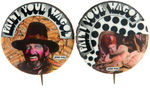 PETER MAX DESIGNED FIVE BUTTONS FOR MOVIE "PAINT YOUR WAGON."