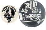 "MILLIONS OF DEAD COPS" PUNK MUSIC BUTTON PLUS PUNK FILM DIRECTOR BUTTON.