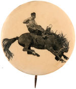 THREE RARE 1930s RODEO BUTTONS.