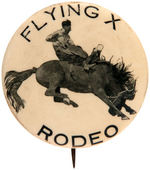 THREE RARE 1930s RODEO BUTTONS.