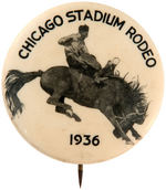 THREE RARE 1930s RODEO BUTTONS.