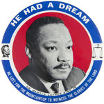 PAIR OF LARGE MARTIN LUTHER KING MEMORIAL BUTTONS.