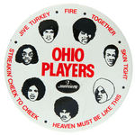 "OHIO PLAYERS" LARGE BUTTON PROMOTING MERCURY ALBUM RELEASE.