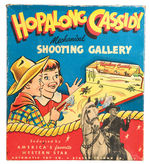 “HOPALONG CASSIDY MECHANICAL SHOOTING GALLERY” BOXED TOY.