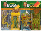 "STAR WARS - EWOKS" CARDED DULOK ACTION FIGURE LOT.