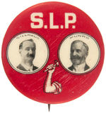 SOCIALIST LABOR PARTY RARE 1908 JUGATE BUTTON HAKE SLP#3.