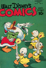 "WALT DISNEY'S COMIC AND STORIES" BOUND HARDCOVER VOLUME SIGNED BY CARL BARKS.