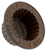 "DES MOINES STOVE REPAIR CO." MUFFIN MOLD PAPERWEIGHT.