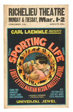 “MIKE/HELD BY THE LAW/SPORTING LIFE” MOVIE WINDOW CARD TRIO.