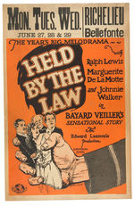 “MIKE/HELD BY THE LAW/SPORTING LIFE” MOVIE WINDOW CARD TRIO.