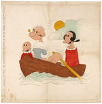 "POPEYE THE SAILOR" FABRIC PILLOW COVER.