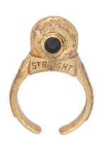 GEORGE WASHINGTON PHOTO IN "STRAIGHT ARROW" GOLDEN NUGGET PICTURE RING.