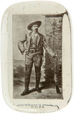 BUFFALO BILL CODY GLASS PAPERWEIGHT.