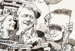 MAURICE SENDAK SIGNED BILL CLINTON INAUGURATION PRINT.