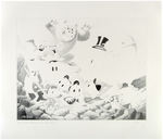 CARL BARKS "TRESPASSERS WILL BE VENTILATED" LITHOGRAPH PROGRESSIVE PROOF SET.