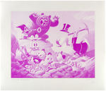 CARL BARKS "TRESPASSERS WILL BE VENTILATED" LITHOGRAPH PROGRESSIVE PROOF SET.