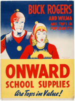 "BUCK ROGERS ONWARD SCHOOL SUPPLIES" SIGN.