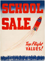 "BUCK ROGERS ONWARD SCHOOL SUPPLIES" SIGN.