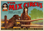 "TOM MIX CIRCUS" POSTER WITH TONY & QUEEN.