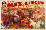 "TOM MIX CIRCUS" POSTER WITH IMPRESSIVE BIG TOP SCENE.