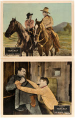 TOM MIX "THE BRONCHO TWISTER" LOBBY CARD SET WITH ENVELOPE.