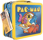 "PAC-MAN" UNUSED METAL LUNCHBOX WITH THERMOS.