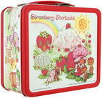 "STRAWBERRY SHORTCAKE" METAL LUNCHBOX PAIR WITH THERMOSES.