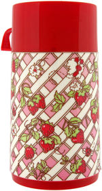 "STRAWBERRY SHORTCAKE" METAL LUNCHBOX PAIR WITH THERMOSES.